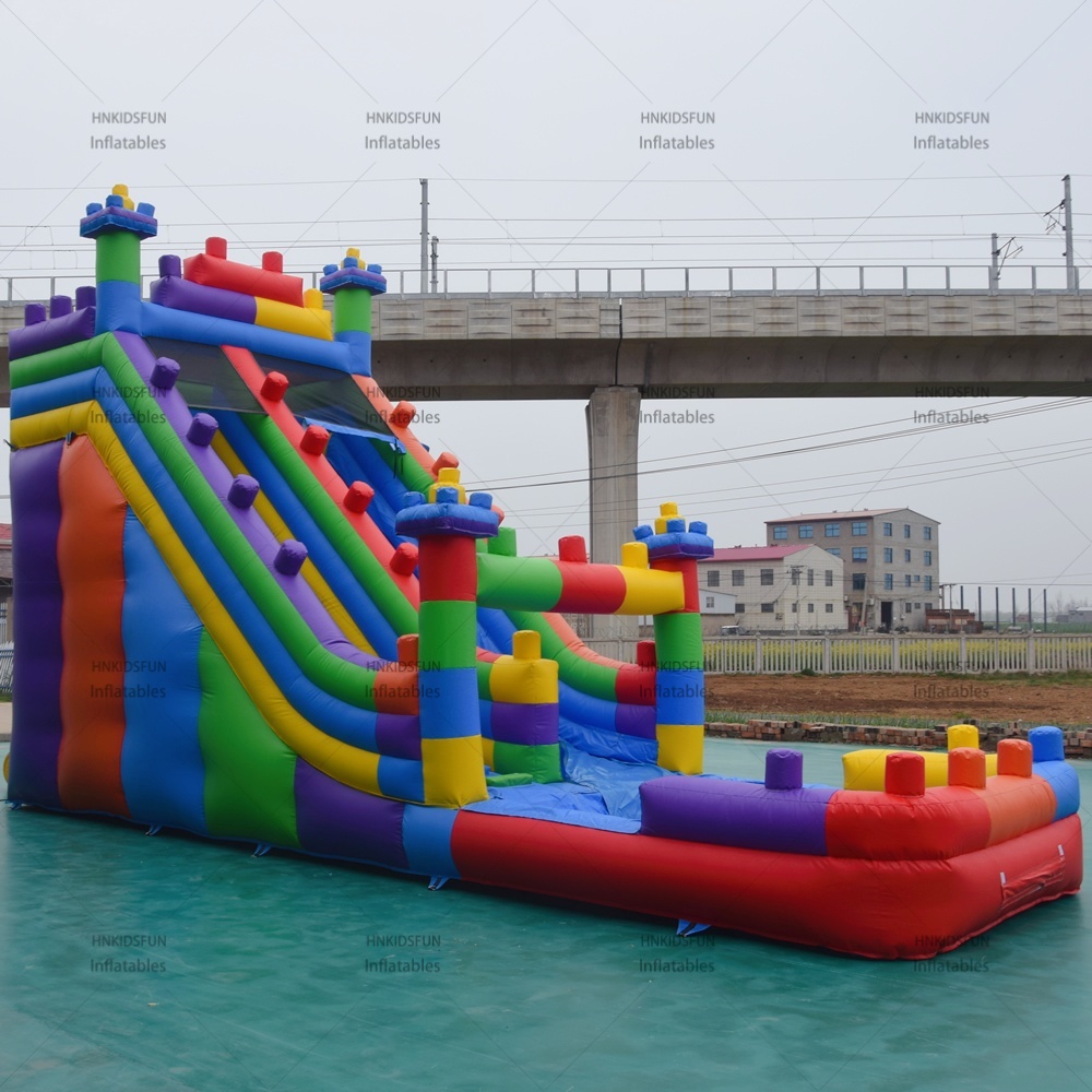 Commercial Bounce House Inflatables Colorful Conspicuous Le-go Inflatable Bounce