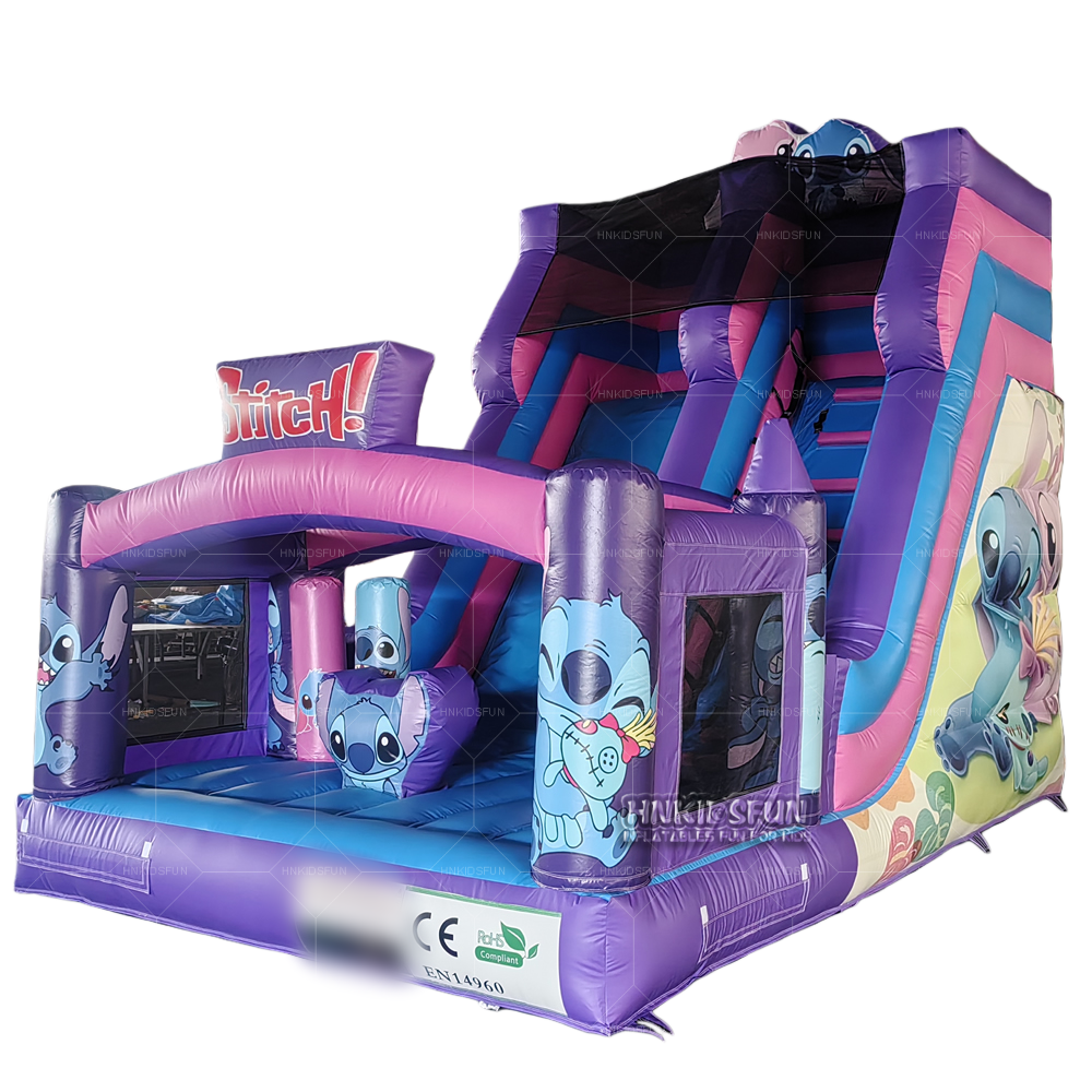 Commercial Princess Bounce House Inflatable Wet Slide with Bouncy Castle Jumping for Girls