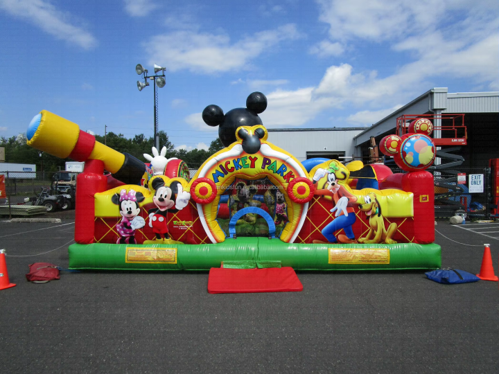 Commercial Cartoon Inflatable Bounce House Jumping Bouncy Castle Outdoor Playground Mickey House Mouse Castle Bouncer