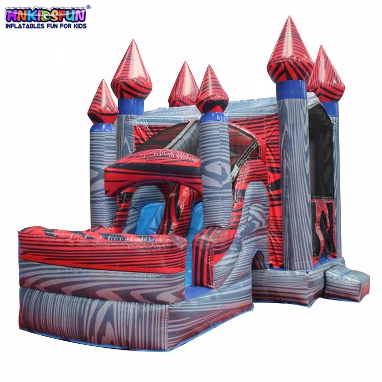 KFC67-Commercial Monster Inflatable Bounce House Castle Water Slide Combo 0.55mm PVC Easy Setup Party Business Use 3-Year Warranty CE