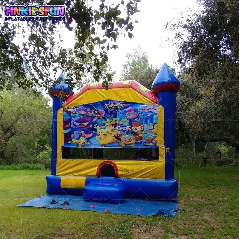 KFC101-Top Selling Commercial Popular Poke-mon Factory Price PVC Inflatable Bounce House for Kids and Adults