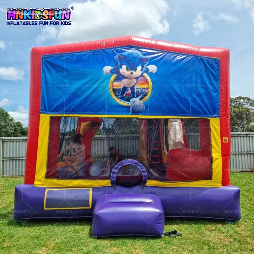 KFC103-Hot Sale Kids Fun Bounce House Combo Cartoon Theme Inflatable Jumping Bouncy Castle Inflatable Jumping House Combo for Kids