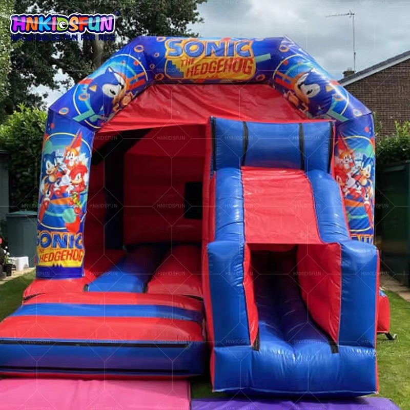 KFC104-Outdoor Sonic Bouncy Castle Inflatable Bouncer Jump House Inflatable Commercial Bounce House Castle Inflatable Slide Bouncer
