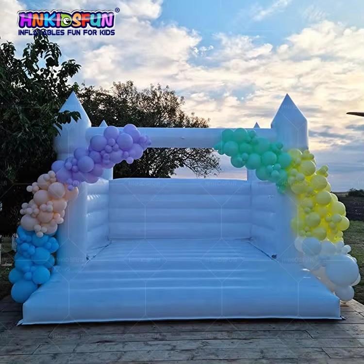 KFC111-Commercial Kids Jumpers Party Rental Equipment Jumping Castle Inflatable Bouncer Inflatable White Bounce House Bouncy Castle