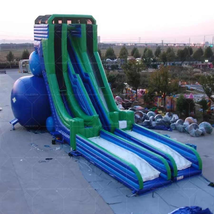 KFS076-Giant Inflatable Screamer Slide Outdoor Inflatable Dual Lane Slide Commercial Inflatable Water Slide