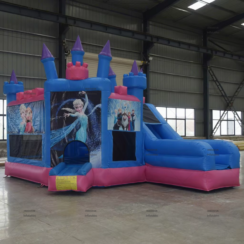KFC143-Kids Jumper Inflatable Frozen Bouncer Bounce House Banners Commercial Water Slide Combo Inflatable Frozen Castle