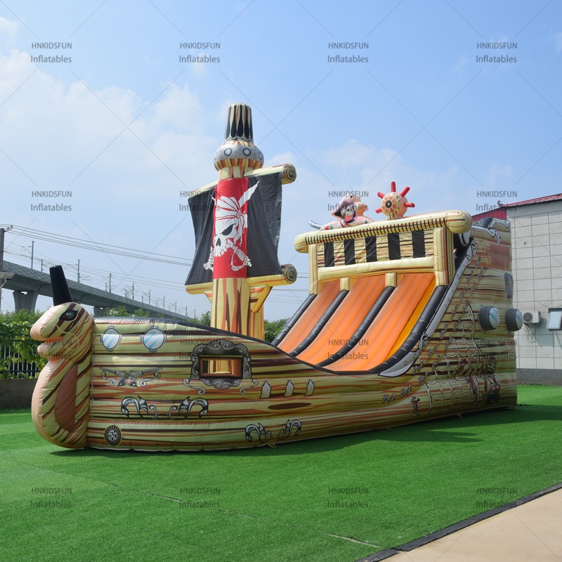 KFS149 Pirate Ship Inflatable Slide for Kids Outdoor Amusement Park Carnival Party Commercial Inflatable Waterless Slide