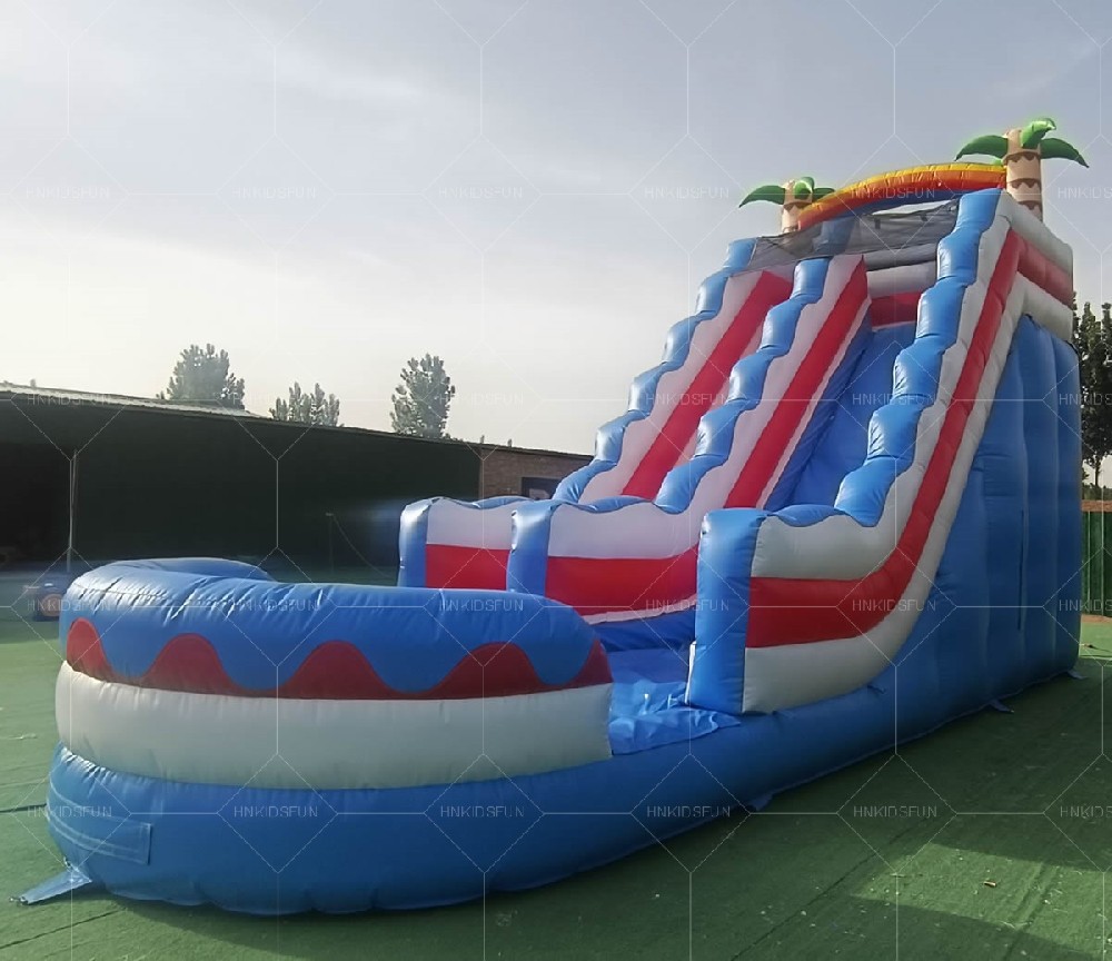 KFS152 Commercial Inflatable Water Slide for Kids Outdoor Water Park Carnival Party Multi Lane Water Slide with Splash Pool