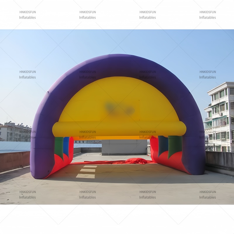 KFT008 Custom Printed Large Inflatable Tunnel Tent, Inflatable Archway Tunnel Canopy for Running Race, Festival, Brand Promotion Booth