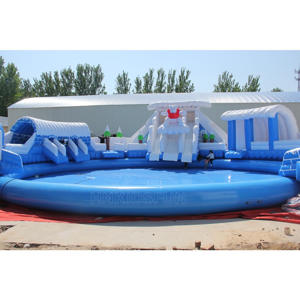 Custom Commercial Inflatable Land Water Park Equipment Ocean Theme Inflatable Aqua Park for Kids and Adult
