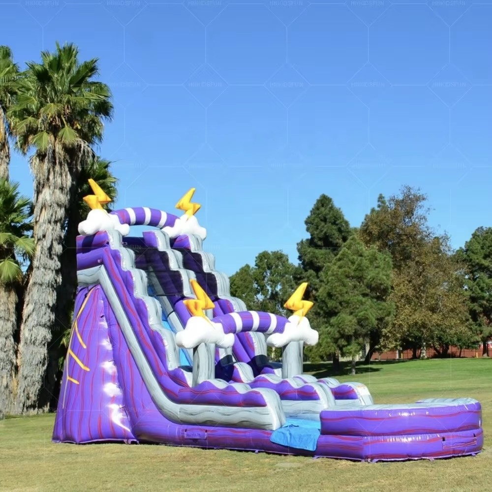 Hot Selling Purple Inflatable Slides Combo Water Pool Inflatable Slides Commercial Inflatable Water Slide With Pool for Sale