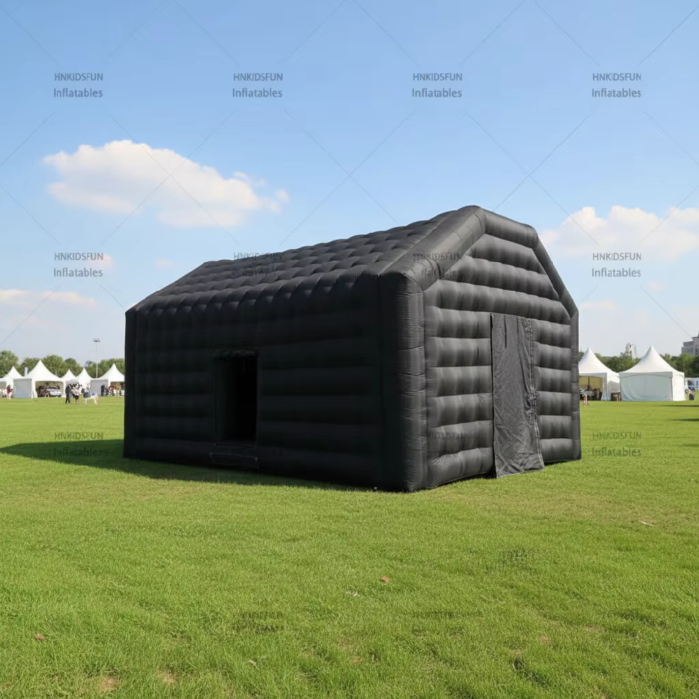 China Supplier Black Inflatable Nightclub Cube Party bar Tent With Led Lighting Night Club for Disco Wedding Event for Sale
