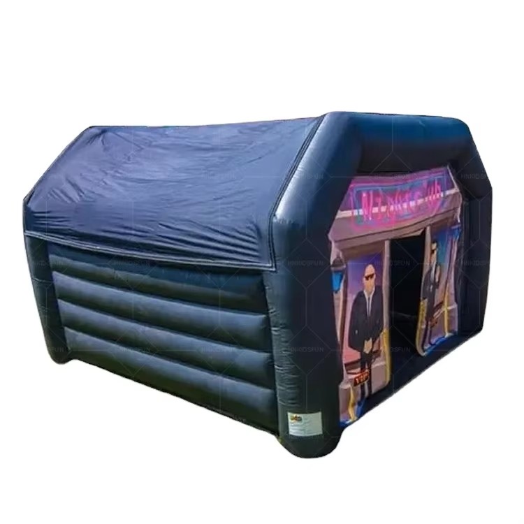 Party Playhouse Inflatable Night Club Tent for Adult Parties VIP Themed Inflatable Dome with Neon Sign and Bodyguard Design