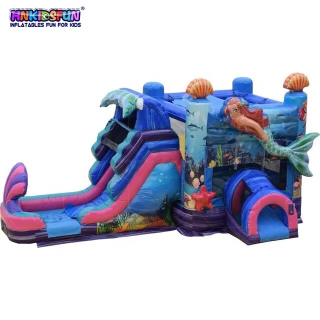 Inflatable Jumping Castle Mermaid Commercial PVC Bouncer Slide Combo for Kids Party Rental