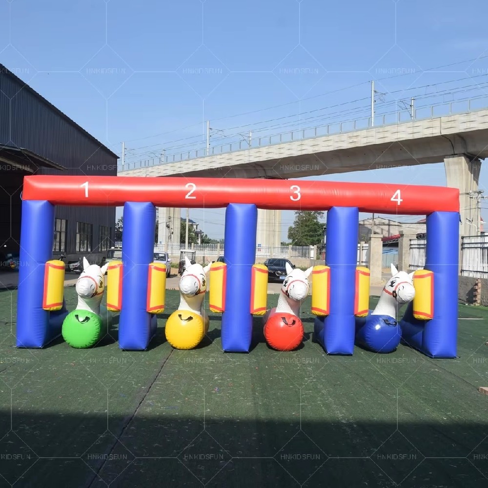 KFG09👆  Factory Promotion Parent-child Interaction Inflatable Jumping Horse Suitable for Backyard Play Race Speed Game Equipment Lease