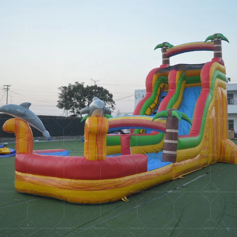 KFS065-New Design Outdoor Games Big Pool Inflatable Water Slide for Kids and Adults for Home Shopping Mall or Public Use