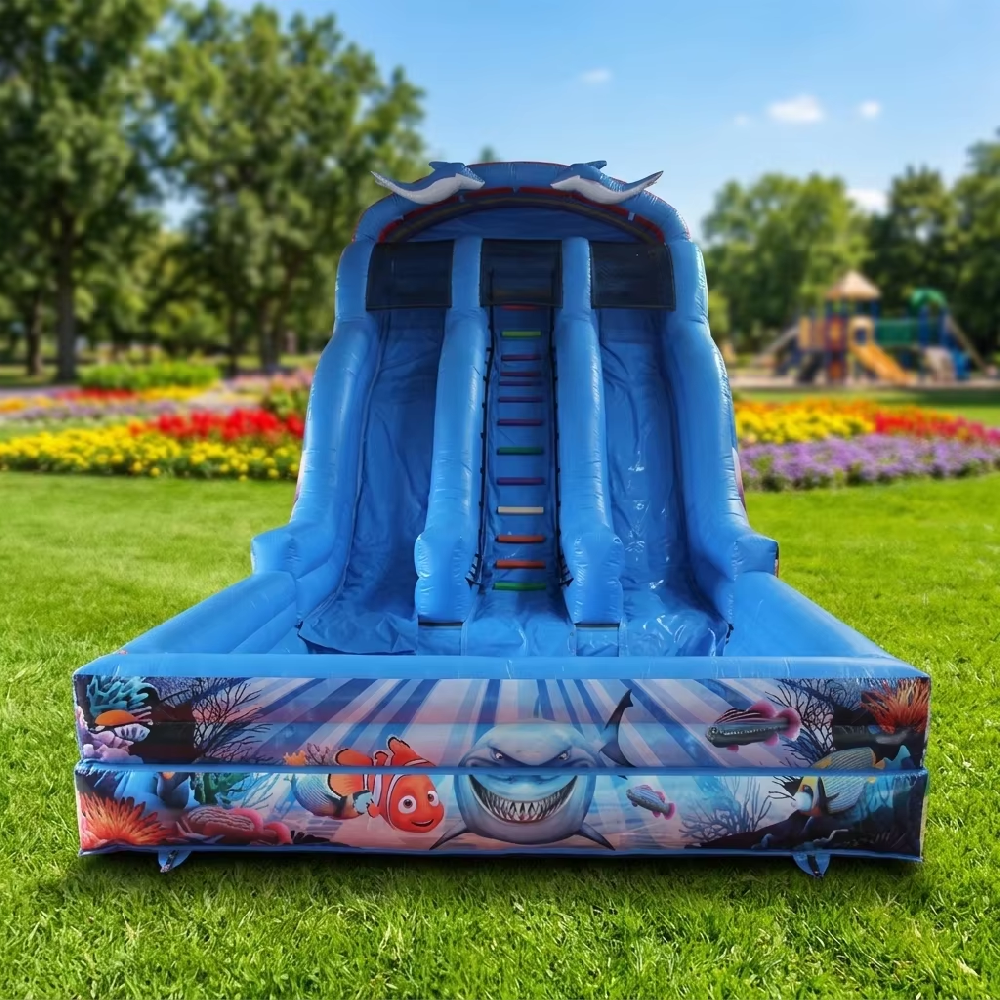 KFS084-Commercial Playground Inflatable WaterSlide New Design Inflatable Slides Inflatable Water Slide With Pool for Party Rentals