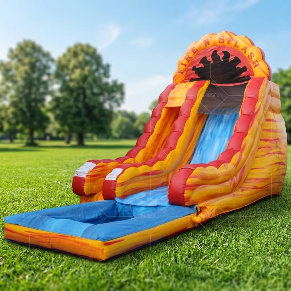 KFS085-Commercial Inflatable Kids Water Slide With Climbing And Pool Outdoor Water Park