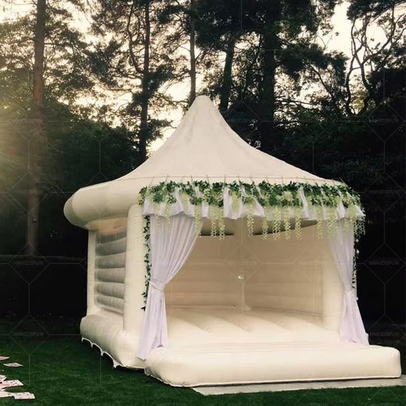 KFC129-New Outdoor White Wedding Bouncer Inflatable House Jumping Bouncy Castle for Sale