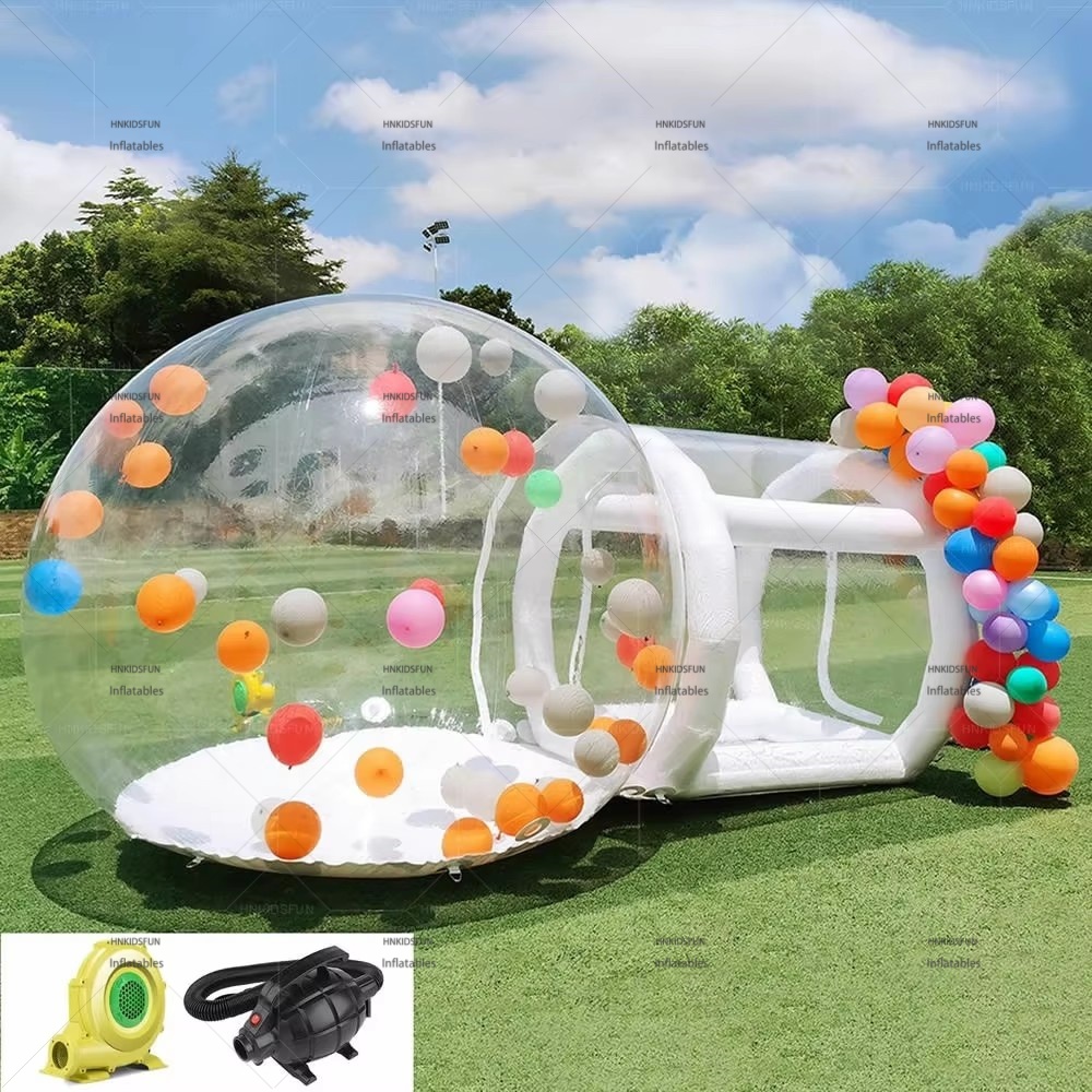 KFT012-Outdoor Giant Transparent Inflatable Crystal Dome Bubble Tent Inflatable Bubble Tent With Balloons Inflatable Bubble House