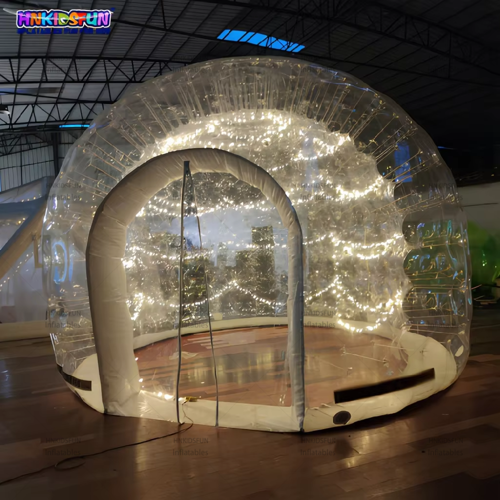 KFT025-Transparent Camping Air Hotel Clear Tent Inflatable Party Dome House Inflatables Para Fiestas Soccer Shape Bubble Folding Tent