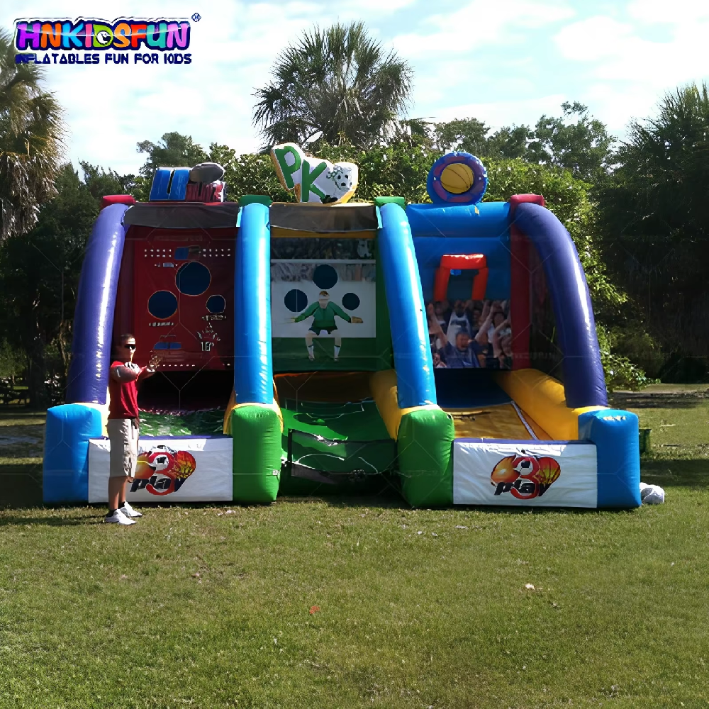 KFG301-3 in 1 Outdoor Playground for Children Inflatable Basketball Game Soccer Sports Games Carnival Games Outdoor