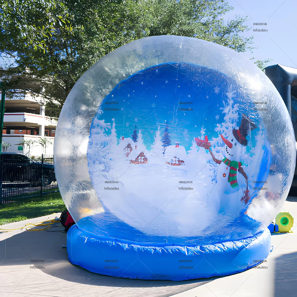 KFH008-Winter Parties Christmas Decoration Human Size Inflatable Bubble Tent Giant Walk-In Snow Globe
