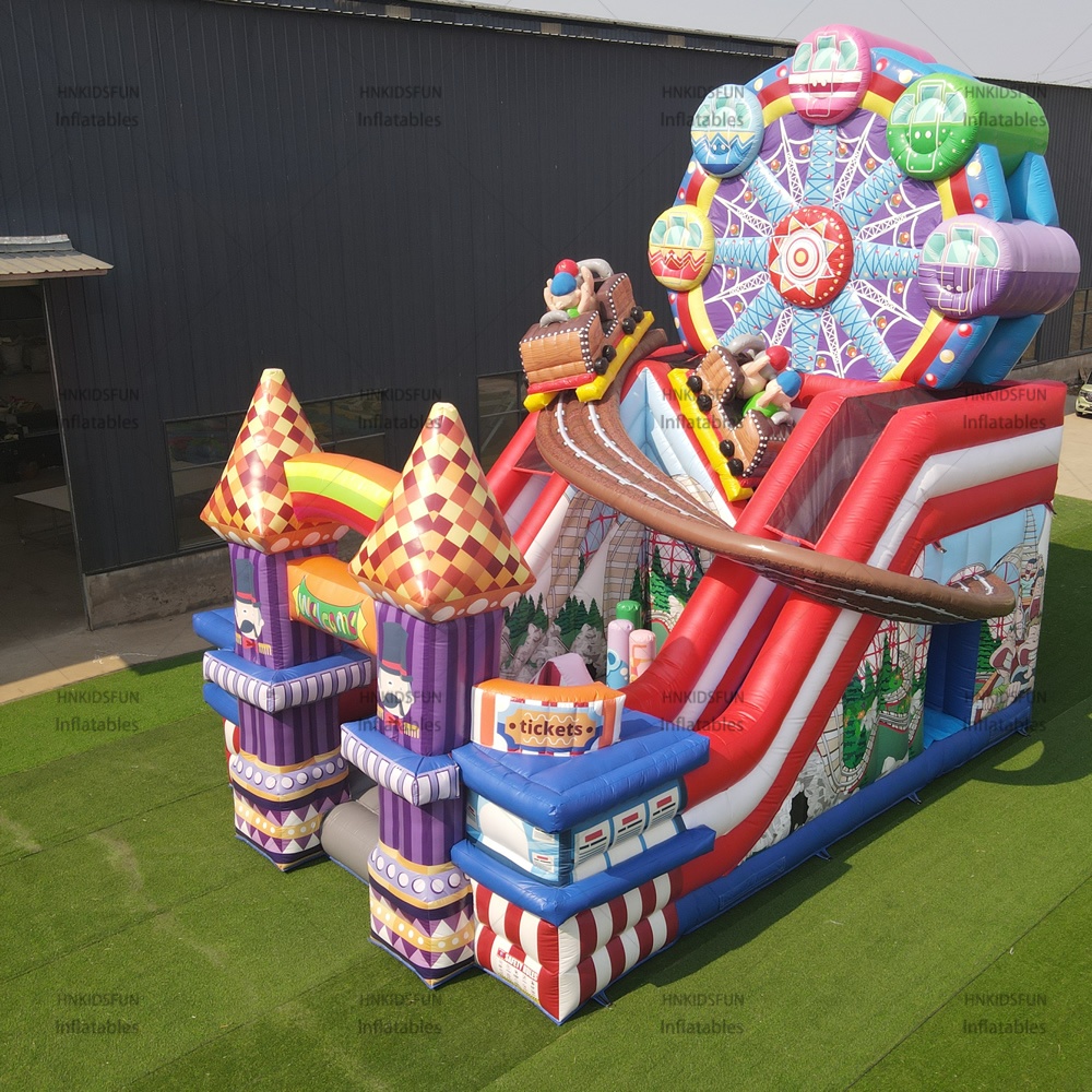 KFS106-Large Inflatable Bounce House Luxury Moon Bounce Bouncy Castle Slide Customizable Inflatable Bouncers for Party