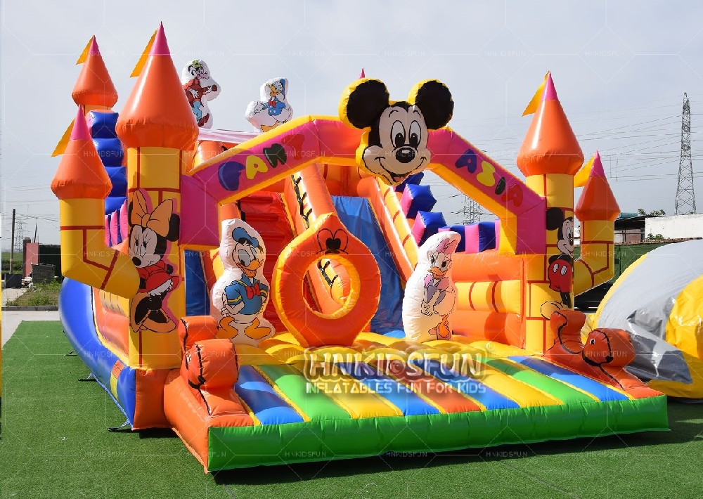 KFC151-Customized Outdoor Inflatable Slide Trampoline for Cartoon Character for Advertising and Entertainment