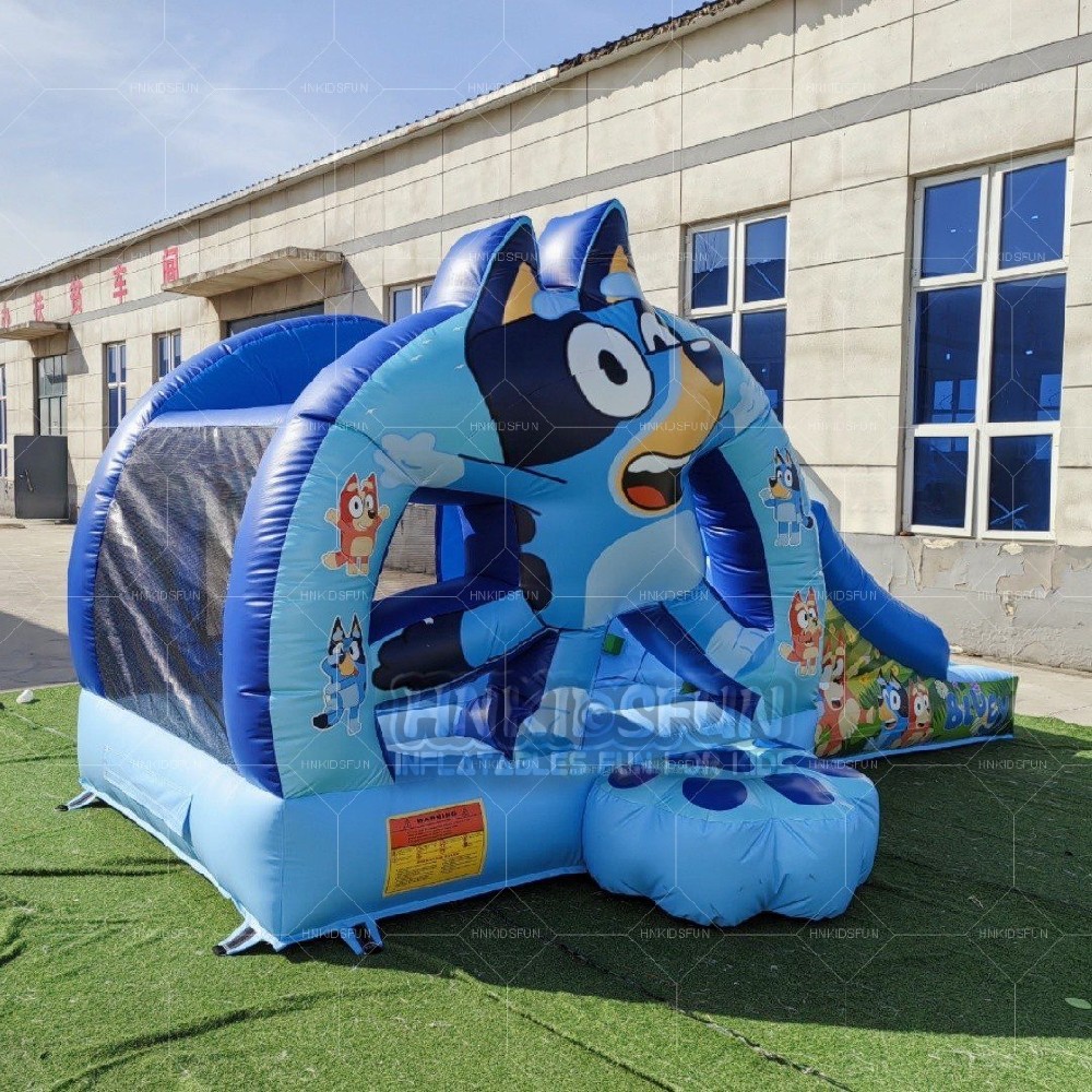 KFS117-Cartoon PVC Children Little Inflatable Bounce Combo Unisex Jumping Castle with Slide Softplay Indoor Play House Children Jumper
