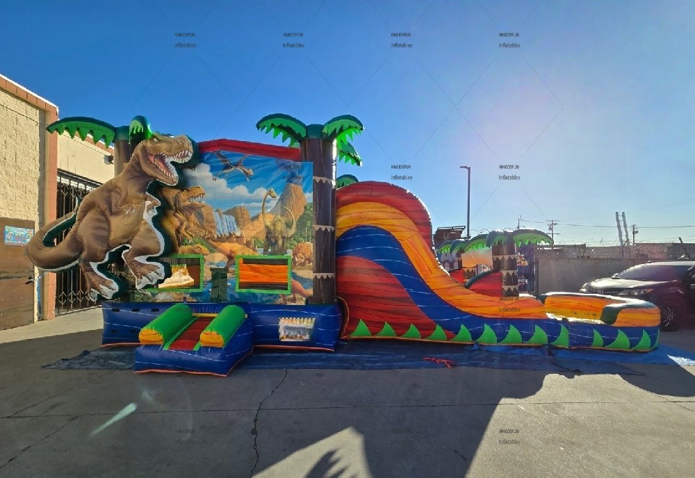 KFS126-Dinosaur Inflatable Bounce House Castillo Inflable Inflatable Bounce Bouncy Castle Commercial Grade Bounce House with Slide