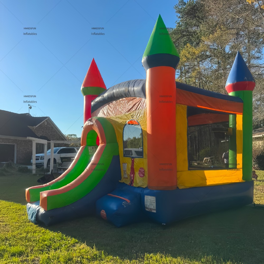 KFC166-Outdoor Adult Children Commercial Inflatable Bouncy Bounce Jumping Jumper Castle Bouncer Combo With Slide Blower